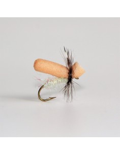 Hi-vis Tan Unsinkable Dry Fly Hi-Density Foam - Barbed
