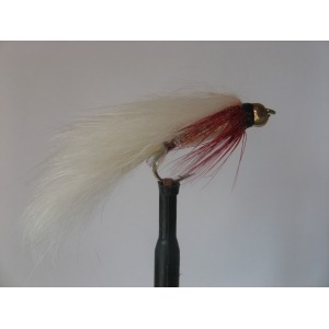 White Goldhead For Fly Fishing 6 Pack Size 12 Hook Mini Zonker Trout Flies 