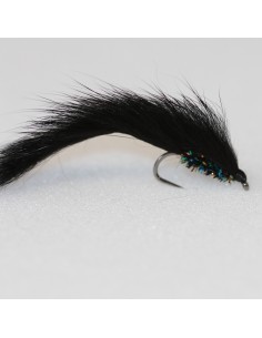 Black n Peacock Pine Squirrel Mini Zonker - Barbless