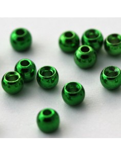 Metallic Green Brass Beads (24 per pack)