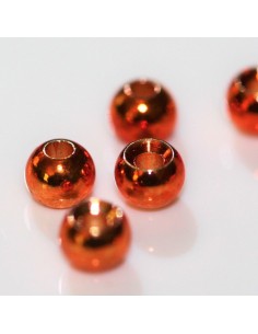Metallic Orange Brass Beads (24 per pack)