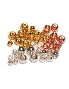 Gold Brass Counter Sunk Beads (100 per pack) by Veniard