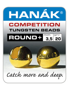 Hanak Slotted Tungsten Beads - Round+