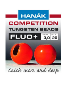 Hanak Slotted Tungsten Fluo & UV+ Coloured Beads - Round (20 per pack) 2