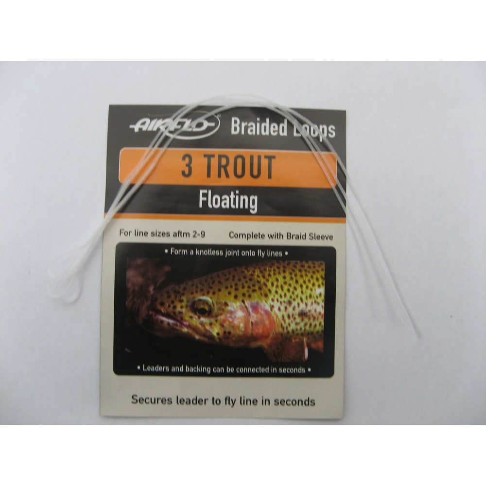 Airflo Braided Leader Loops Trout Floating  ( Pack of Three )