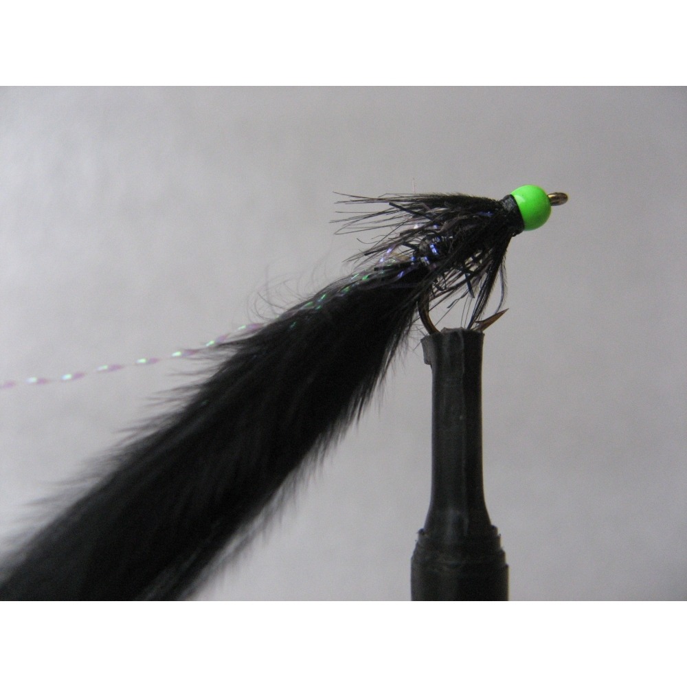 Black Tadpole Hot Head Wet Trout Lures Fly Fishing Flies 