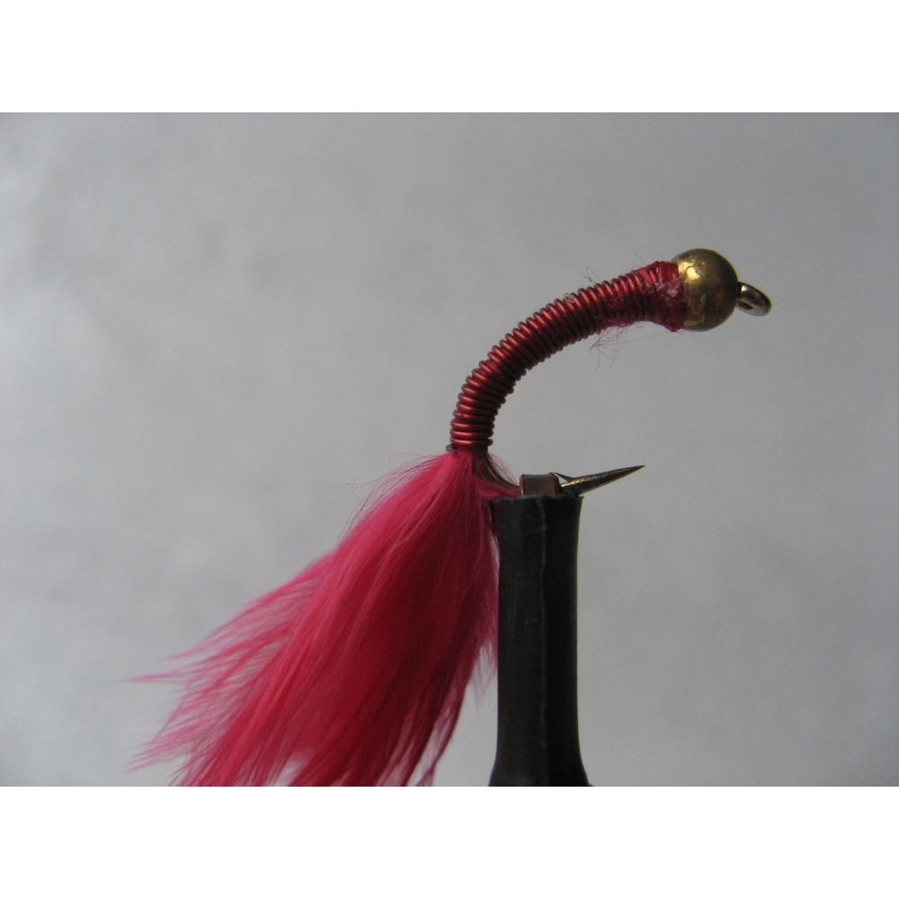 B/W Red Copper Marabou Size 10