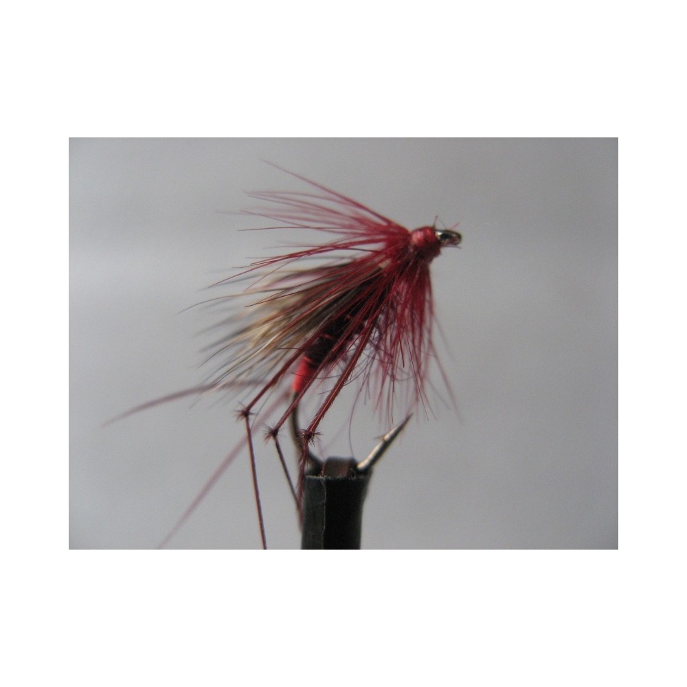 HOPPER HALF HOG BLACK AND SILVER DRY TROUT FISHING FLIES SIZE 10