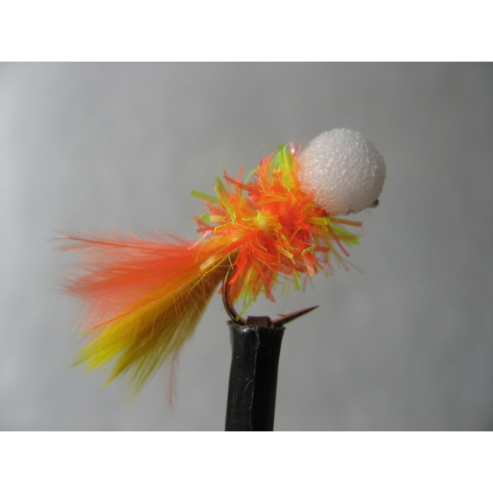 Orange Blobs Fly Fishing Deep Down Trout Lures Wet Flies Size 10 