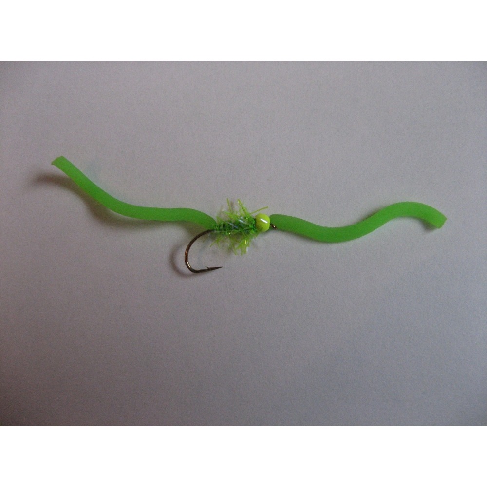 Ians Neon Lime Squirmy Worm 