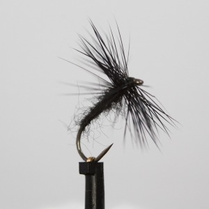 Black Spider Dry Barbless Size 14