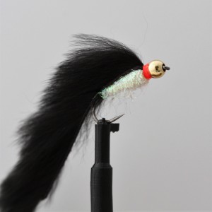 Gold Head Black Cut Throat Minkie Barbless