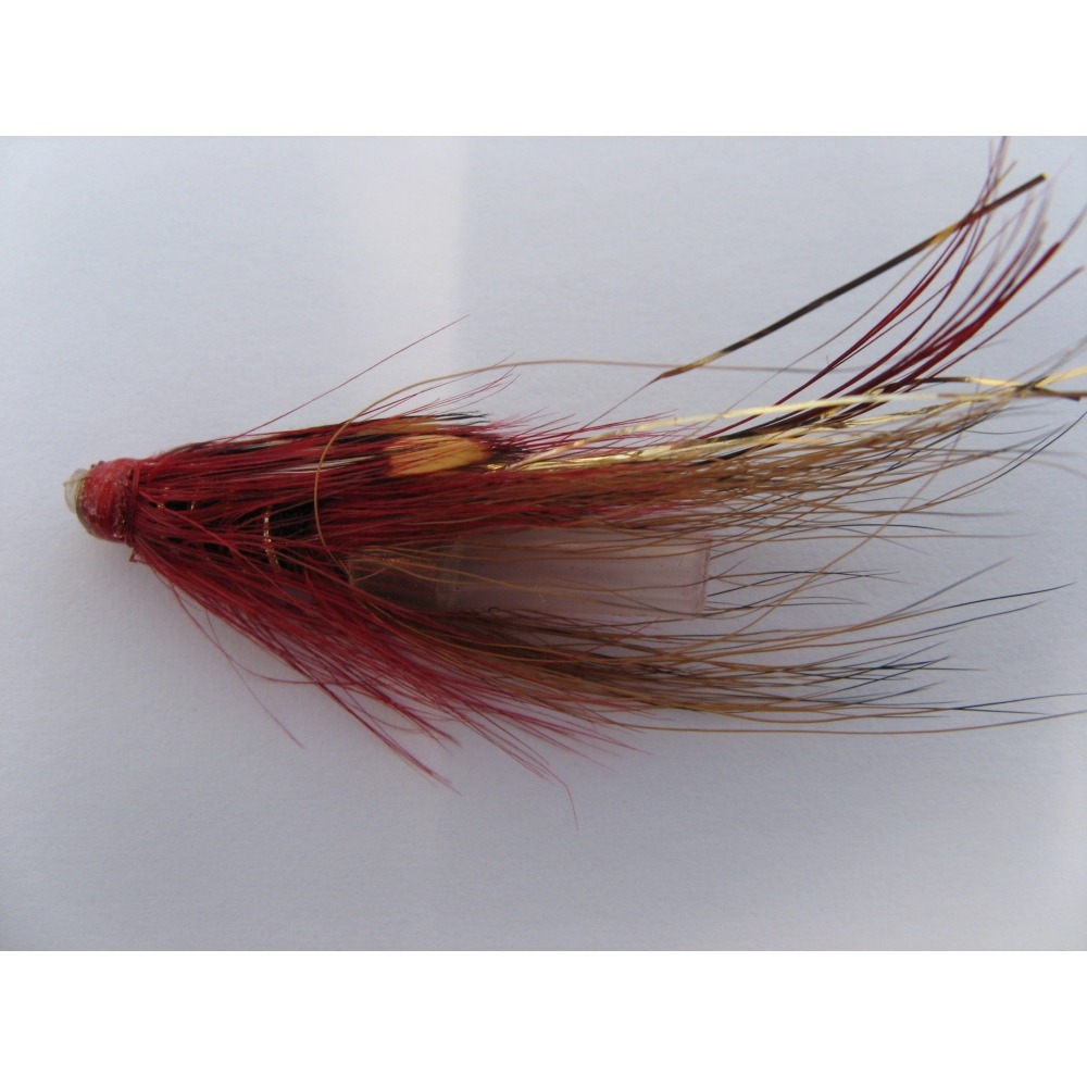 3 V Fly 3/4 Inch Gold Wille Gunn Pot Belly Pig Shrimp Salmon Tube Flies & Hooks