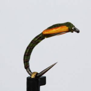 Olive Quill Orange Cheeks Epoxy Buzzer Barbless
