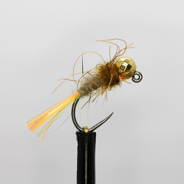 Hares Ear, Olive Thorax Jig Nymph - Barbless