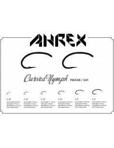 FW541 - Curved Nymph Barbless Hooks by Ahrex 2